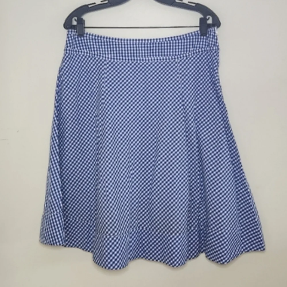 🎉 Women's Cato Blue & White Plaid Skirt Sz 12